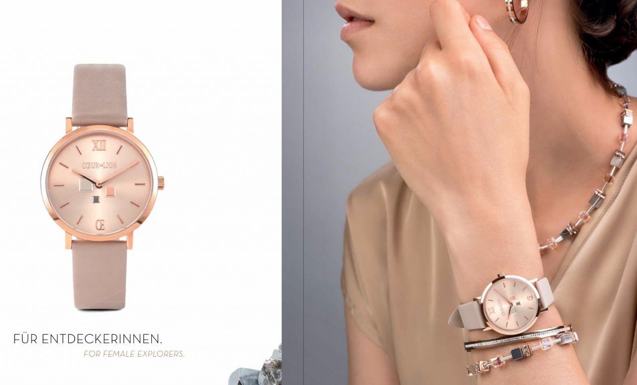Anne Boutique - montre bracelet cuir taupe
