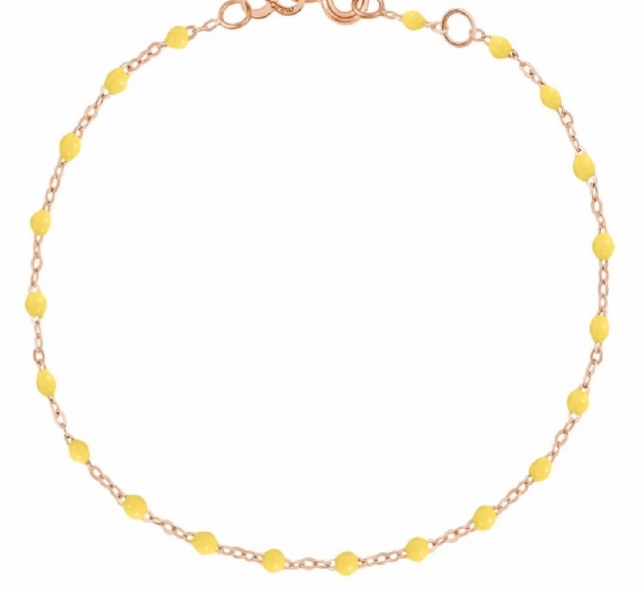 GUILDE des ORFÈVRES  Lenrumé-Maréchal - Bracelet gigi Clozeau or rose et résine jaune citron